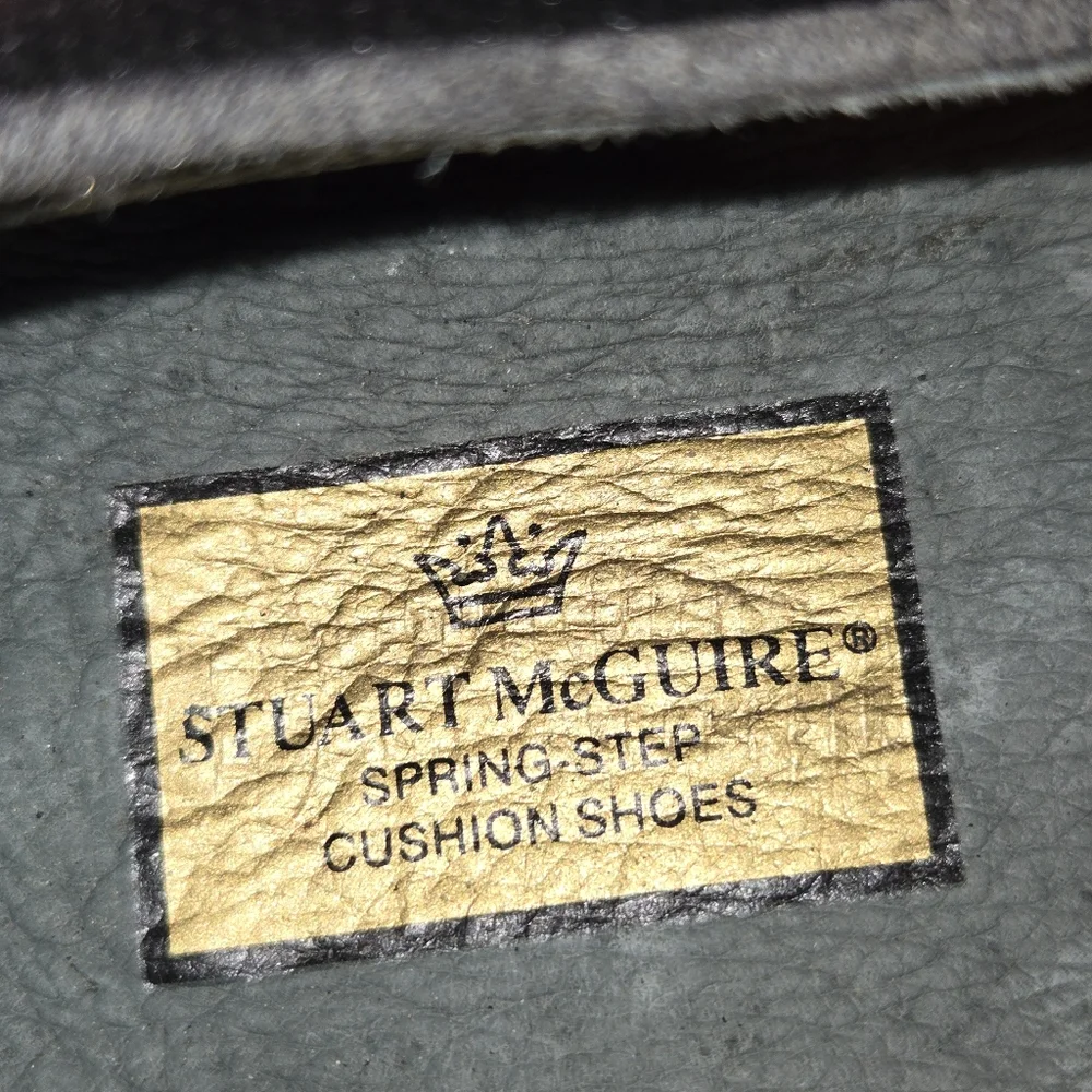 Stuart McGuire Imperial VTG NEW Black Matte Leather Biltrite Derby Shoes Size 11